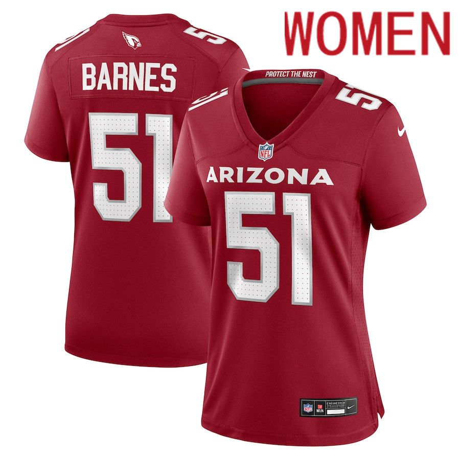 Women Arizona Cardinals #51 Krys Barnes Nike Cardinal Team Game NFL Jersey->women nfl jersey->Women Jersey